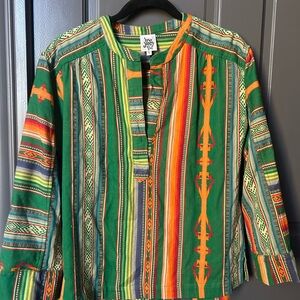 Ivy Jane Multicolor Striped Tunic Top size small